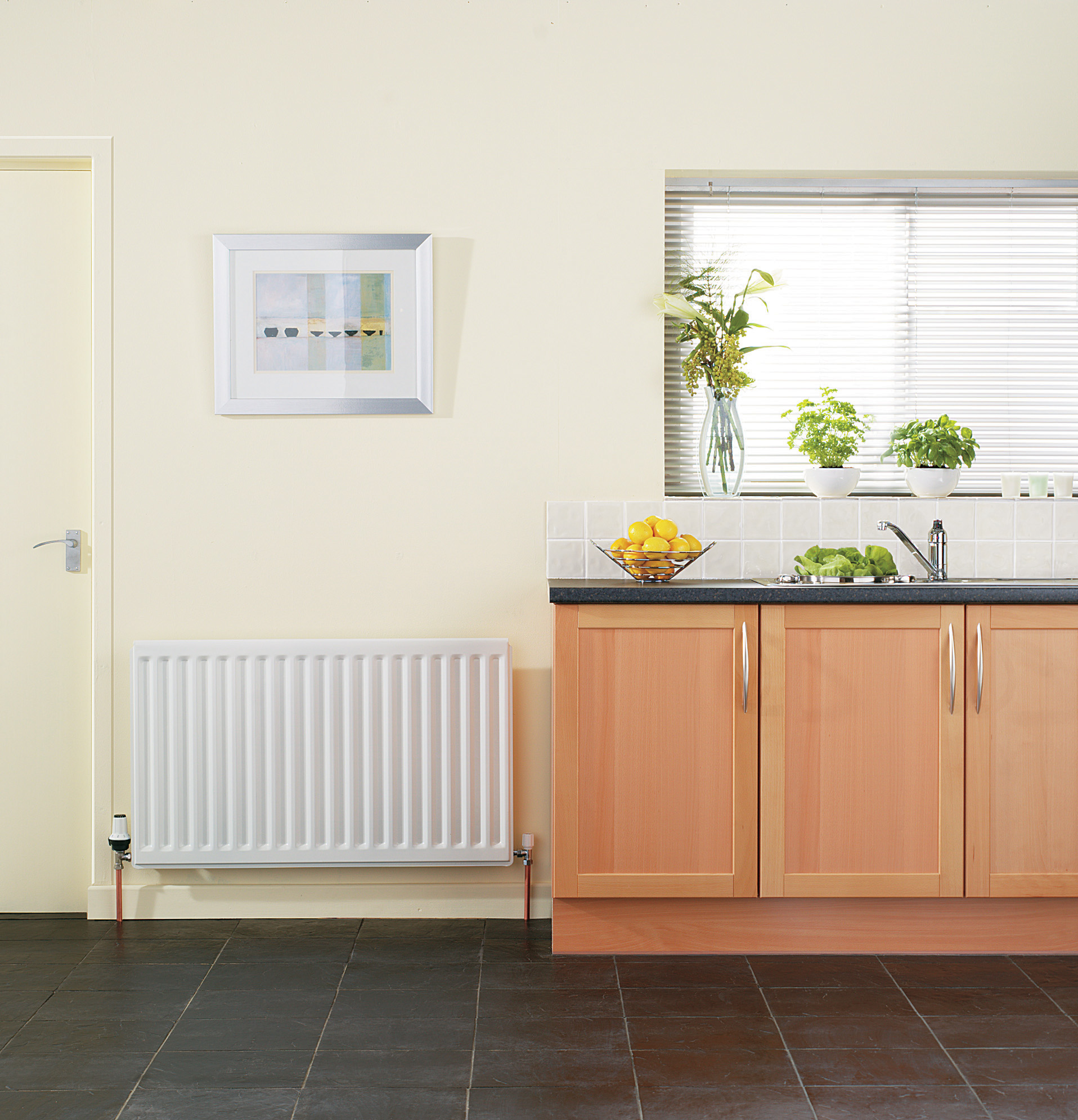 Kitchen before with kitchen radiator